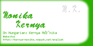 monika kernya business card